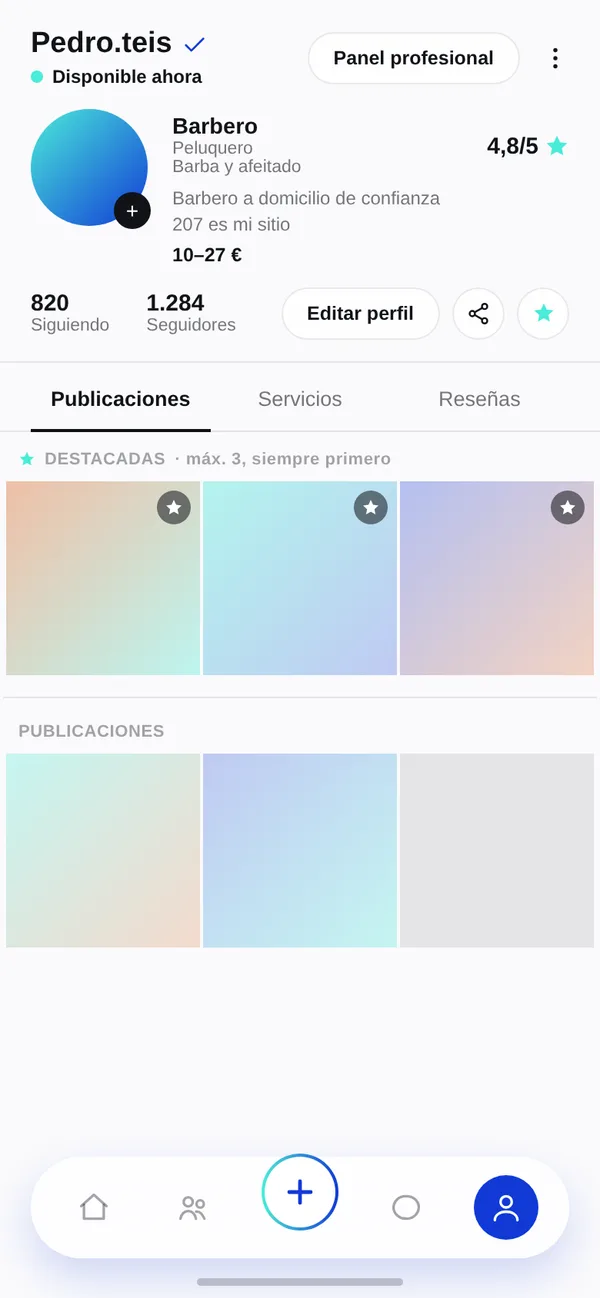 Perfil de un profesional verificado